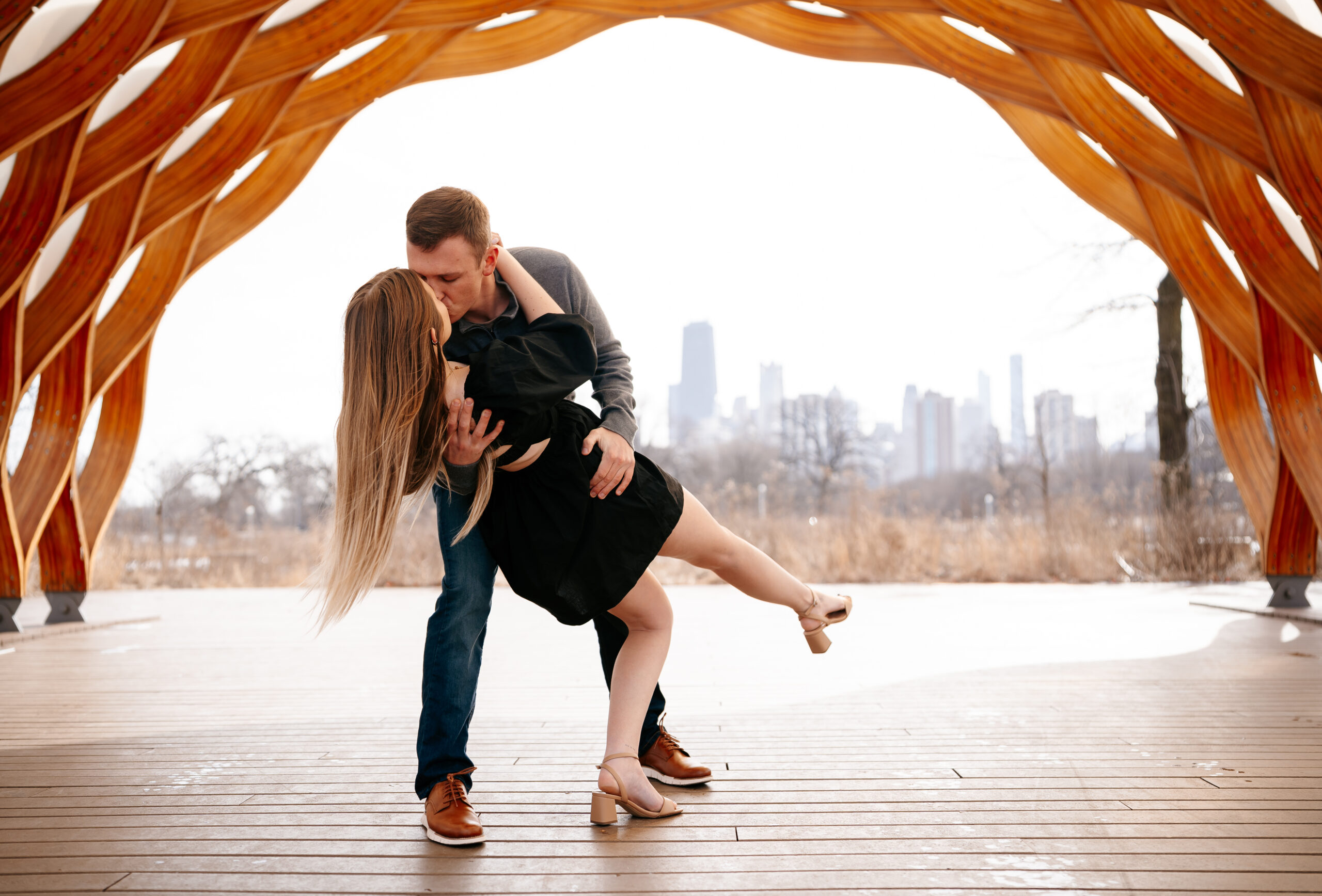 Engagement Photos at The Honeycomb Chicago