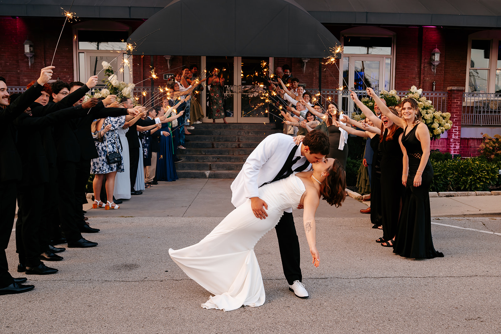 Mill Top Wedding Sparkler Sendoff